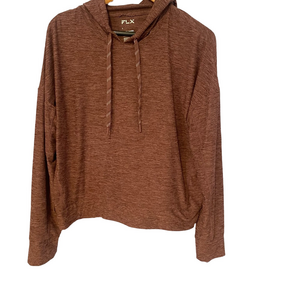 FLX Travel and Leisure Women’s Burgundy Hoodie top – Size Large